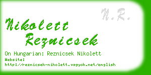 nikolett reznicsek business card